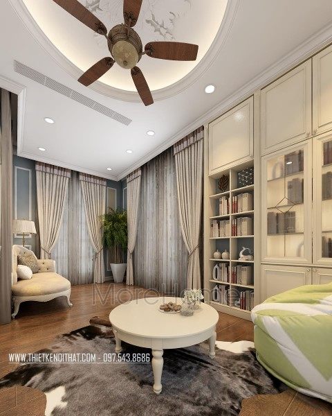 Thiết kế phòng làm việc biệt thự Quảng Ninh